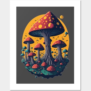 Magic mushrooms Posters and Art
